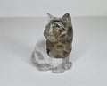 Petoskey Stone Cat Figurine, Crystal Clear Cat Sculpture, Great Lakes Rocks Gift, Gift for Rock Hunter, Gift for Cat Lover