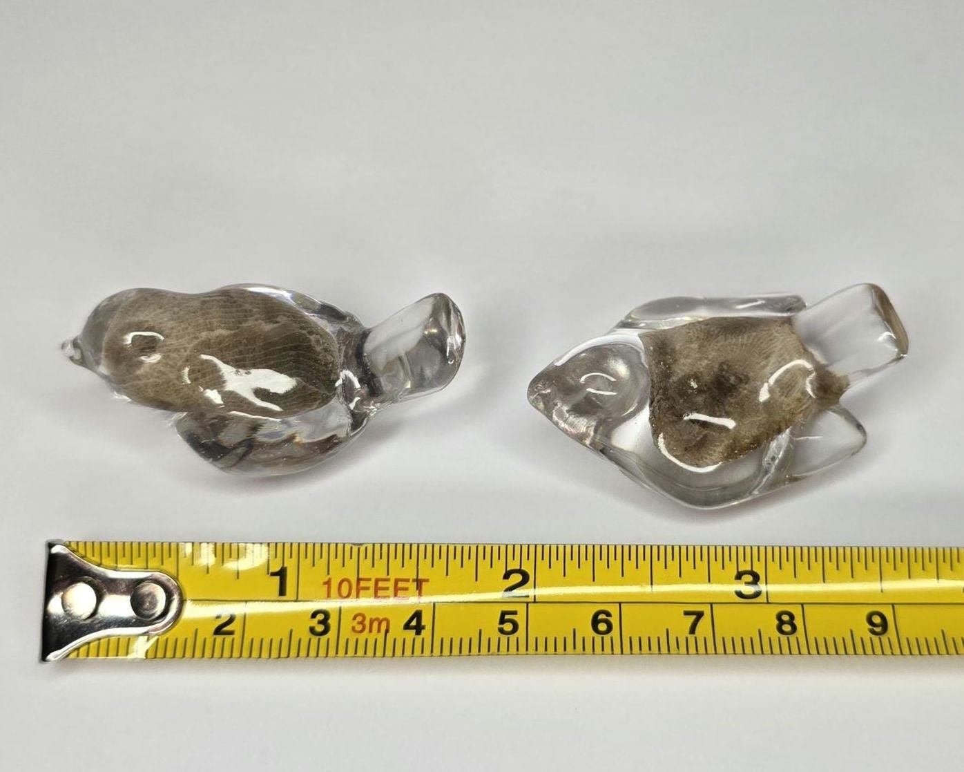 Petoskey Stone Bird Figurines, Resin Bird Sculptures, Great Lakes Rocks Gift, Gift for Rock Hunter, Gift for Bird Lover