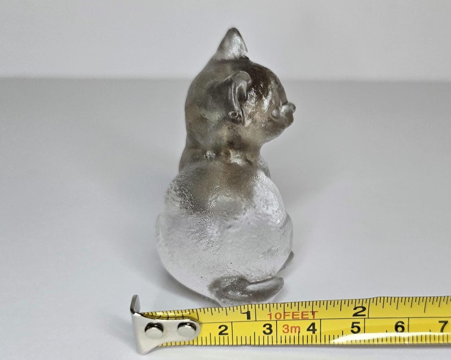 Petoskey Stone Cat Figurine, Crystal Clear Cat Sculpture, Great Lakes Rocks Gift, Gift for Rock Hunter, Gift for Cat Lover