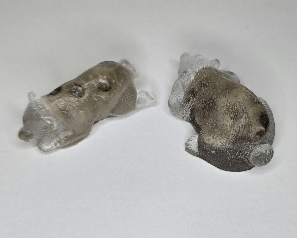 Petoskey Stone Bear Figurines, Bear Rock Sculptures, Great Lakes Rocks Gift, Gifts for Rock Hunter, Gift for Bear Lover