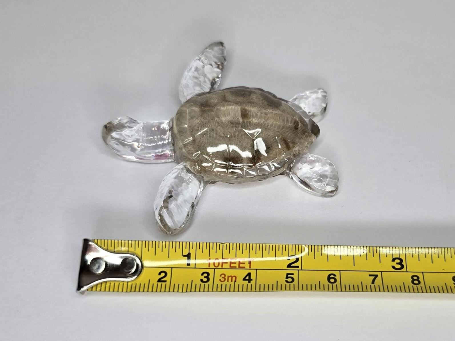 Petoskey Stone Turtle Figurine, Sea Turtle Rock Sculpture, Great Lakes Rocks Gift, Gifts for Rock Hunter, Gift for Turtle Lover