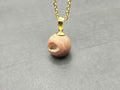 Pearl Pink Geode Necklace Druzy Necklace Agate Diamond Crystal Natural Gemstone Quartz Gift for Women Girlfriend Wife Inspiration Matte Tan