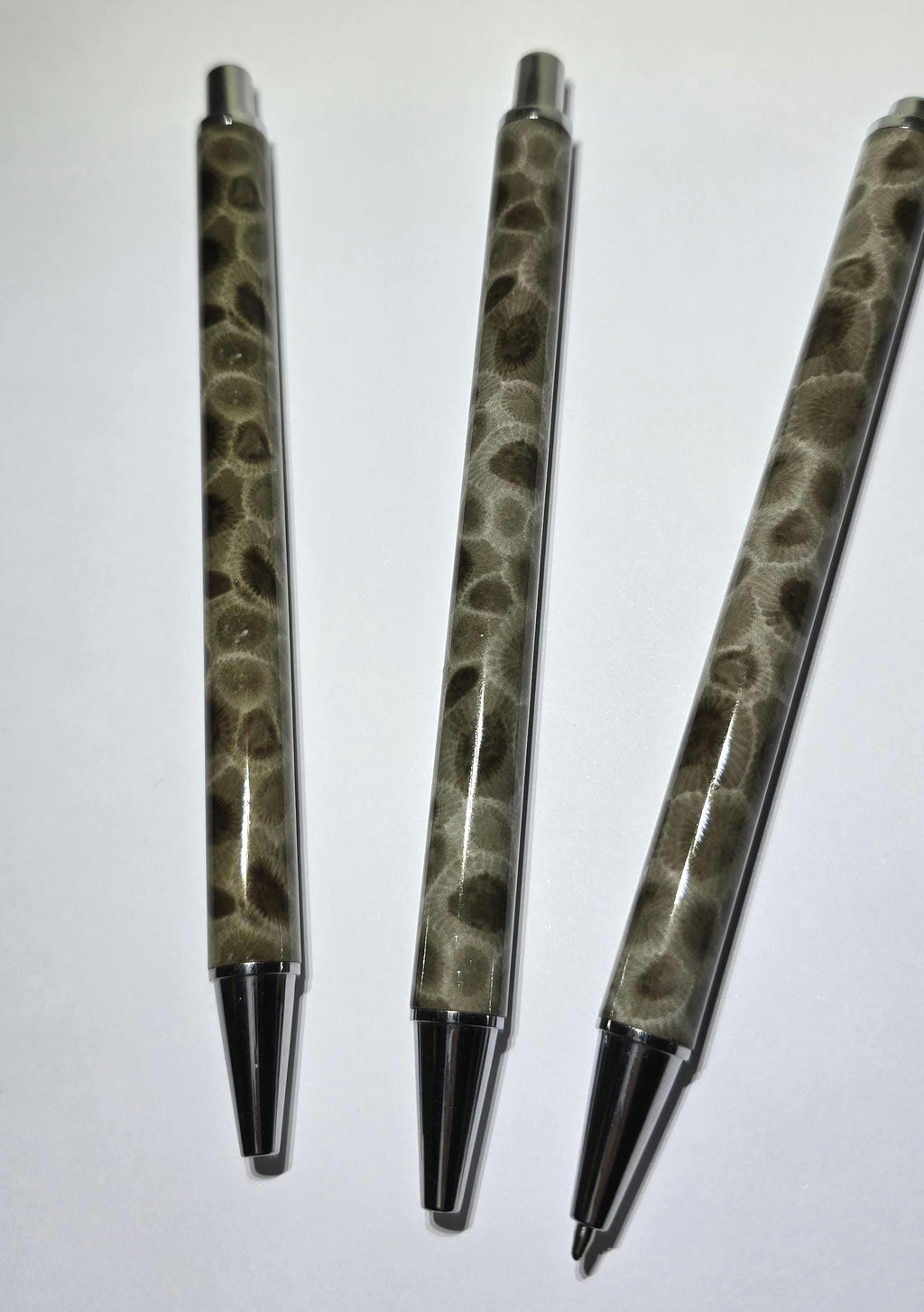 Petoskey Stone Pen, Gift for Rock Hunter, Fossil Rock Writing Utensil