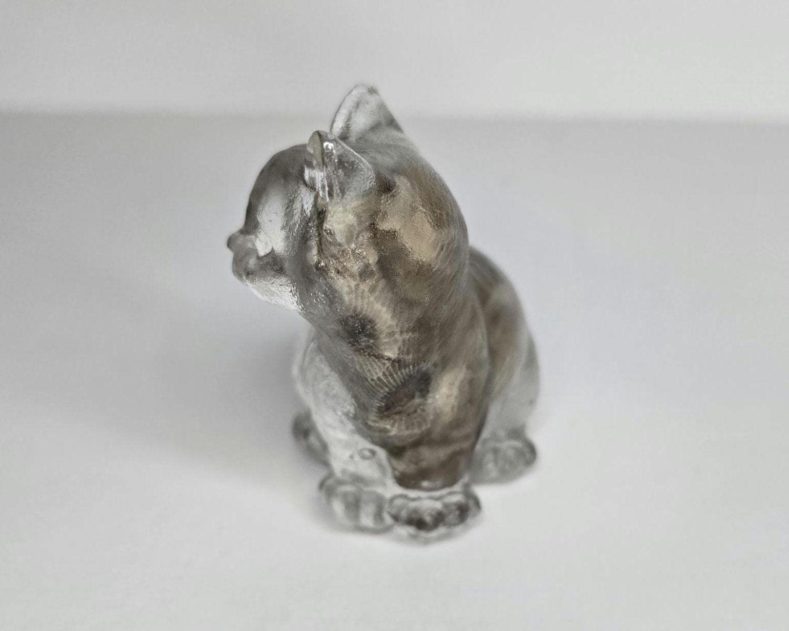 Petoskey Stone Cat Figurine, Crystal Clear Cat Sculpture, Great Lakes Rocks Gift, Gift for Rock Hunter, Gift for Cat Lover