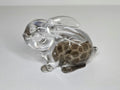 Petoskey Stone Bunny Figurine, Resin Rabbit Sculpture, Great Lakes Rocks Gift, Gift for Rock Hunter, Gift for Bunny Lover