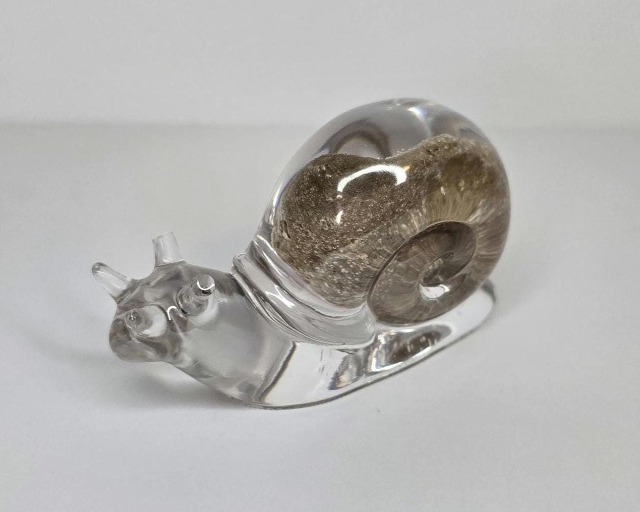 Petoskey Stone Snail Figurine, Resin Snail Sculpture, Great Lakes Rocks Gift, Gift for Rock Hunters, Gift for Anail Lover