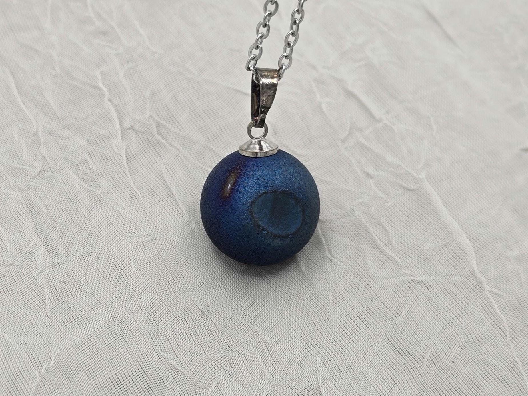 Sapphire Necklace Geode Necklace Druzy Necklace Blue Agate Diamond Crystal Gemstone Quartz Gift for Women Girlfriend Wife 18 Stainless Steel
