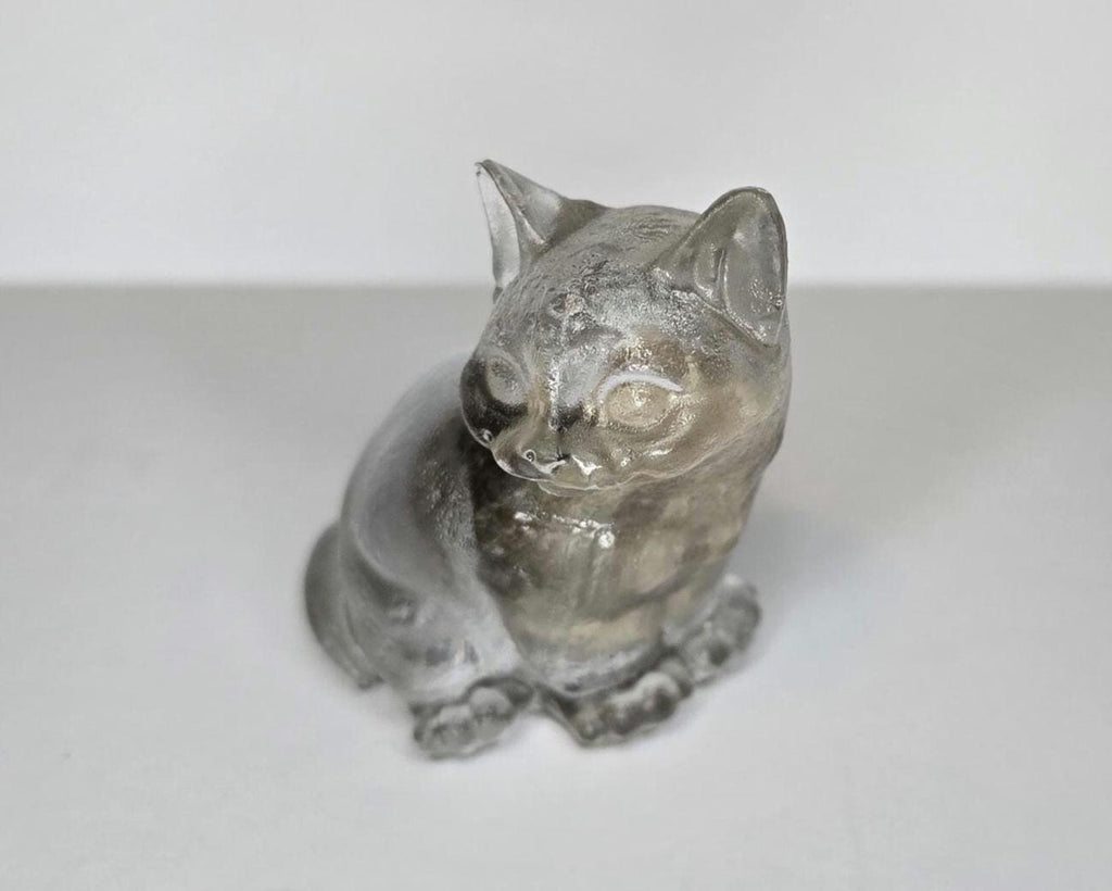 Petoskey Stone Cat Figurine, Crystal Clear Cat Sculpture, Great Lakes Rocks Gift, Gift for Rock Hunter, Gift for Cat Lover