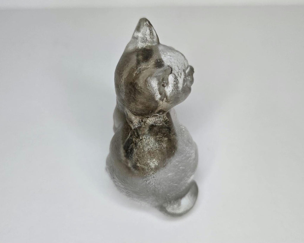 Petoskey Stone Cat Figurine, Crystal Clear Cat Sculpture, Great Lakes Rocks Gift, Gift for Rock Hunter, Gift for Cat Lover