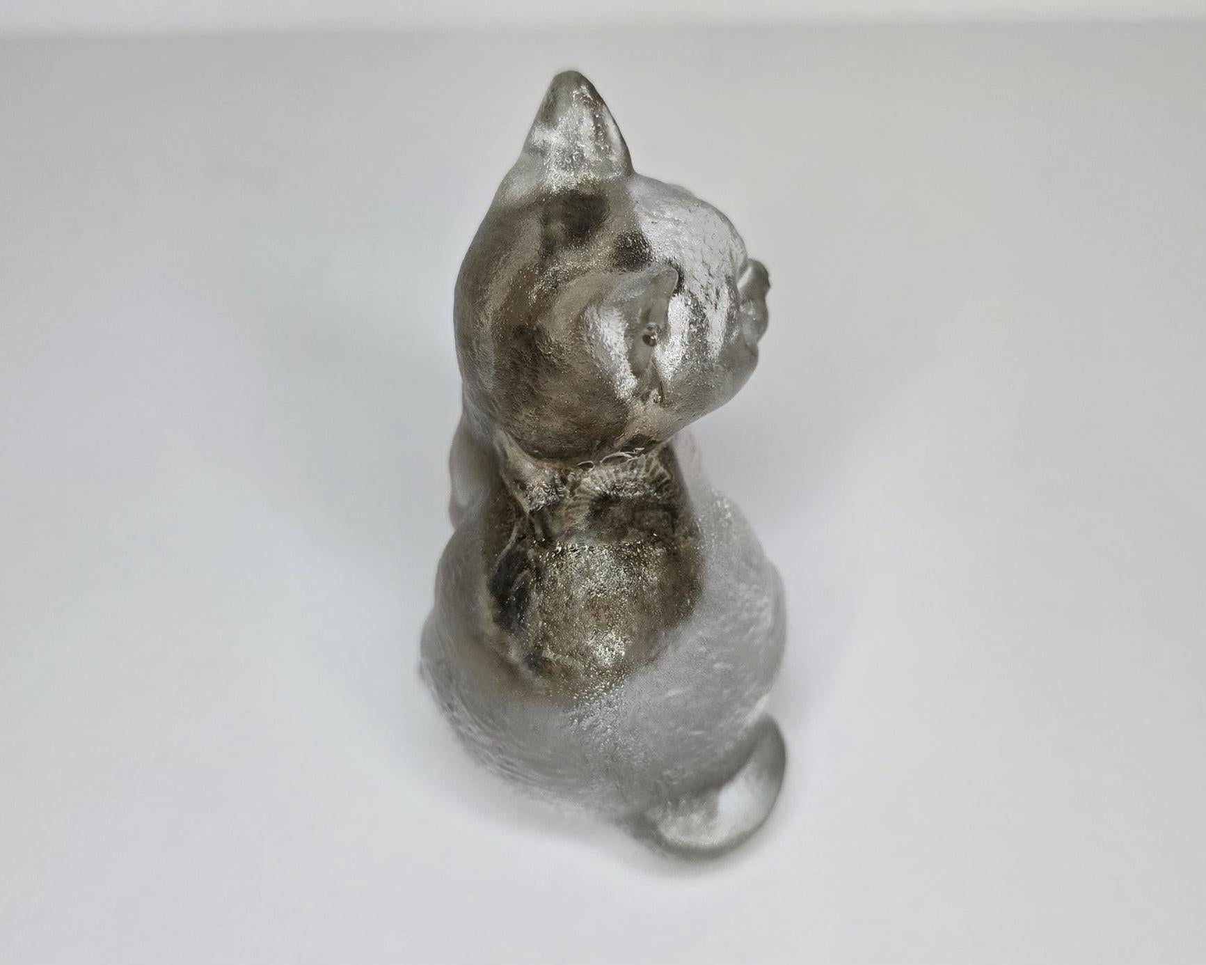 Petoskey Stone Cat Figurine, Crystal Clear Cat Sculpture, Great Lakes Rocks Gift, Gift for Rock Hunter, Gift for Cat Lover