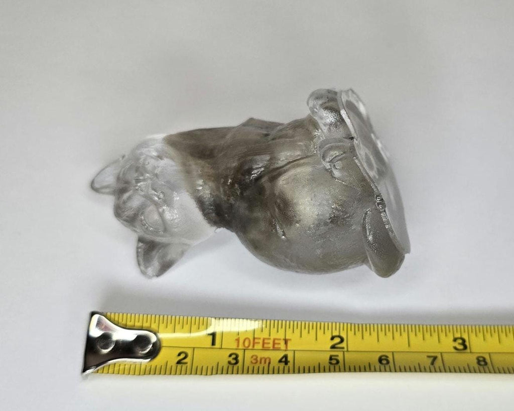 Petoskey Stone Cat Figurine, Crystal Clear Cat Sculpture, Great Lakes Rocks Gift, Gift for Rock Hunter, Gift for Cat Lover