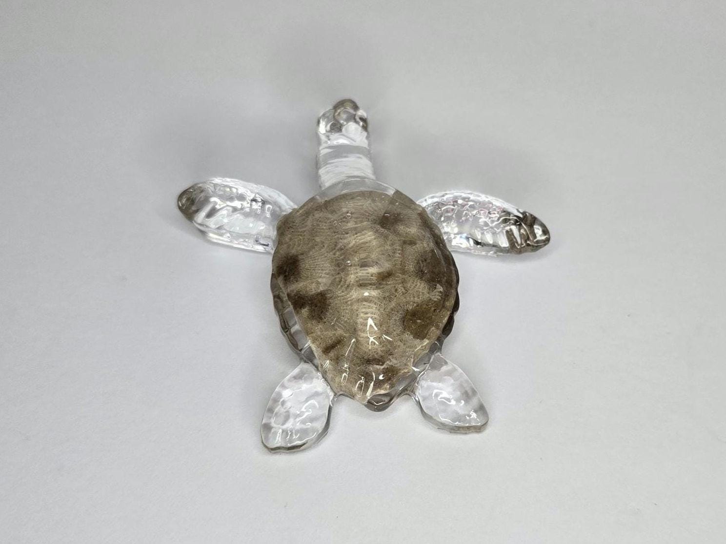 Petoskey Stone Turtle Figurine, Sea Turtle Rock Sculpture, Great Lakes Rocks Gift, Gifts for Rock Hunter, Gift for Turtle Lover