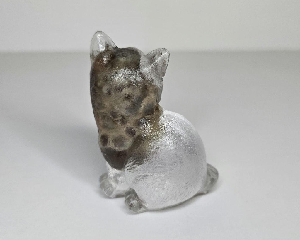 Petoskey Stone Cat Figurine, Crystal Clear Cat Sculpture, Great Lakes Rocks Gift, Gift for Rock Hunter, Gift for Cat Lover