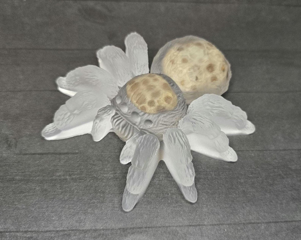 Petoskey Stone Spider Figurine, Tarantula Spider Sculpture, Great Lakes Rocks Gift, Gifts for Rock Hunter, Gift for Spider Lover