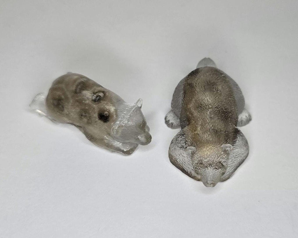 Petoskey Stone Bear Figurines, Bear Rock Sculptures, Great Lakes Rocks Gift, Gifts for Rock Hunter, Gift for Bear Lover