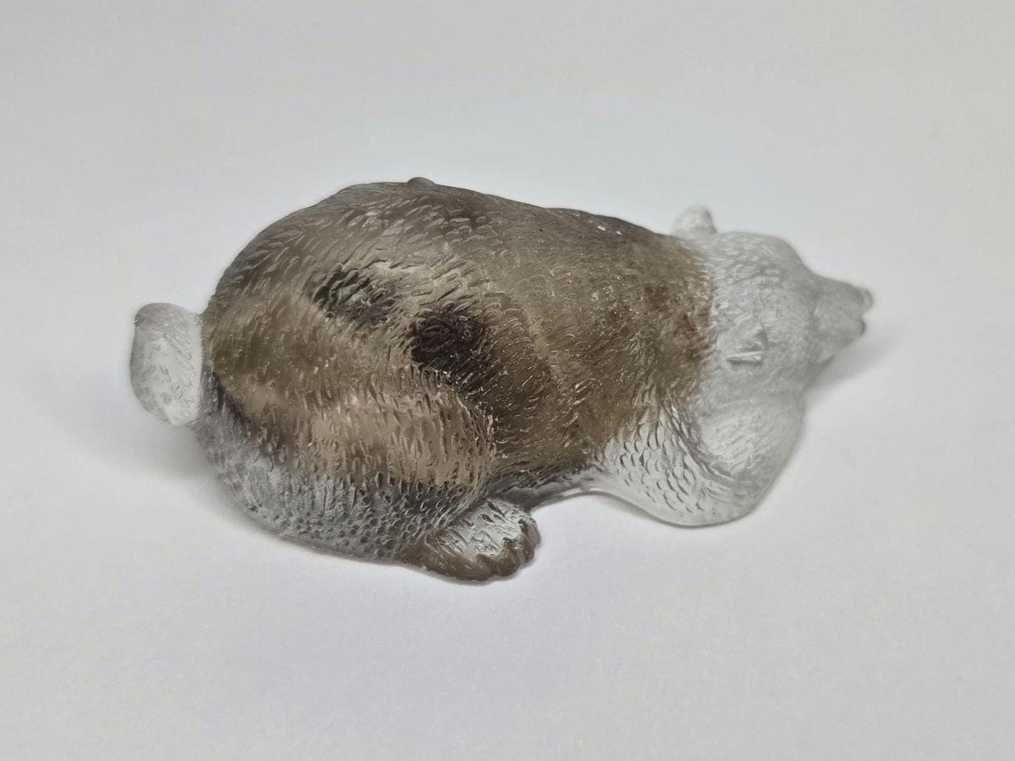 Petoskey Stone Bear Figurine, Bear Rock Sculpture, Great Lakes Rocks Gift, Gifts for Rock Hunter, Gift for Bear Lover