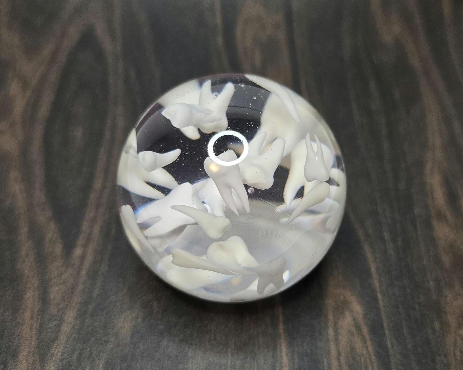 Tooth Paperweight Sphere, Gift for Dentists, Gift for Dental Professionals