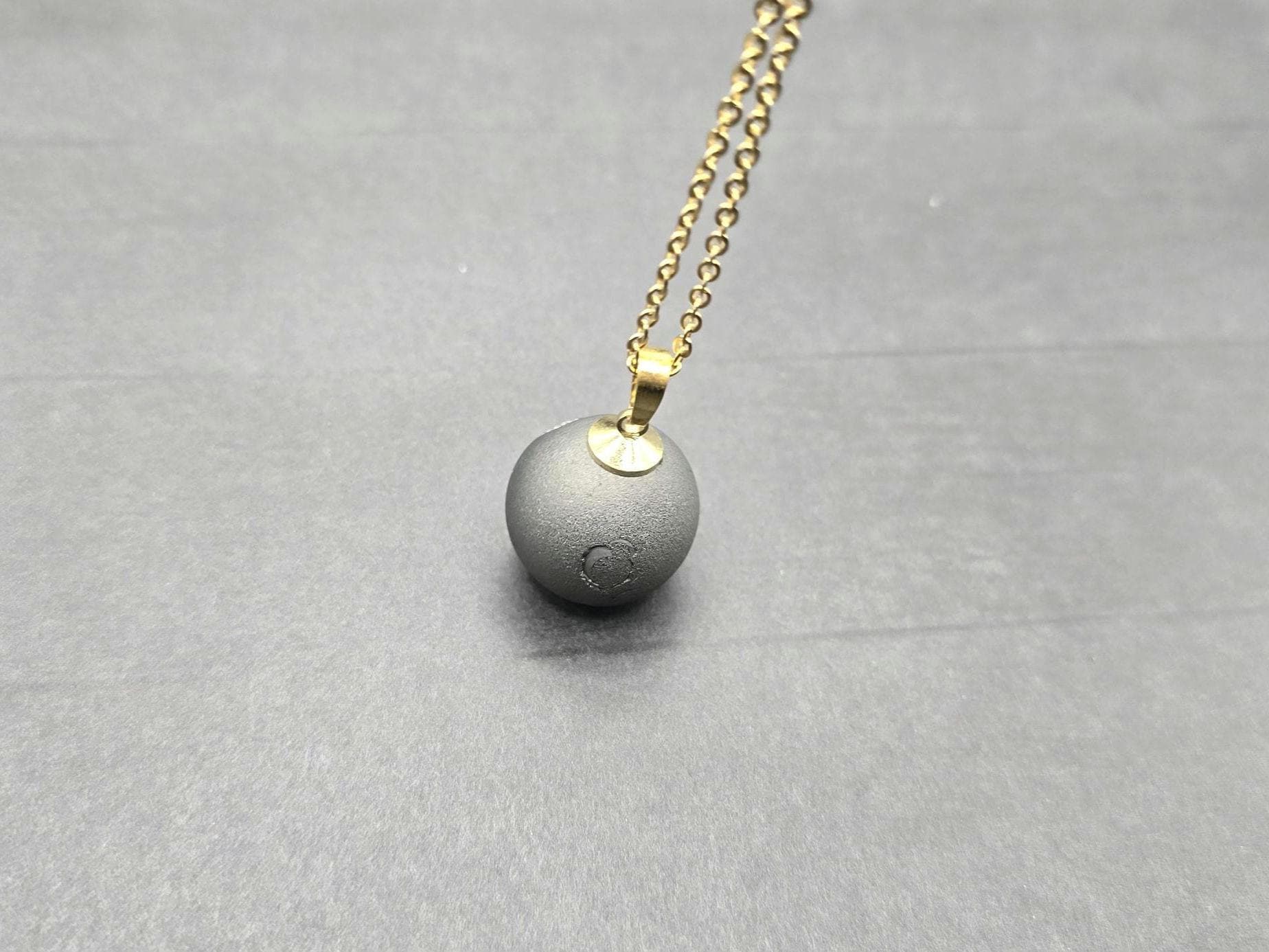Black Druzy Geode Necklace, Agate Diamond Crystal, Natural Gemstone Quartz, Gift for Girlfriend or Wife, 20" Gold