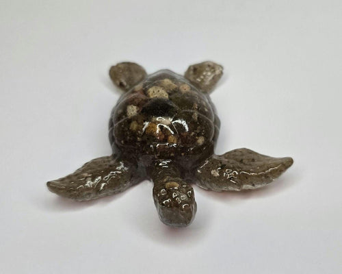 Beach Turtle Figurine, Sea Turtle Rock Sculpture, Great Lakes Rocks Gift, Gifts for Rock Hunter, Gift for Turtle Lover