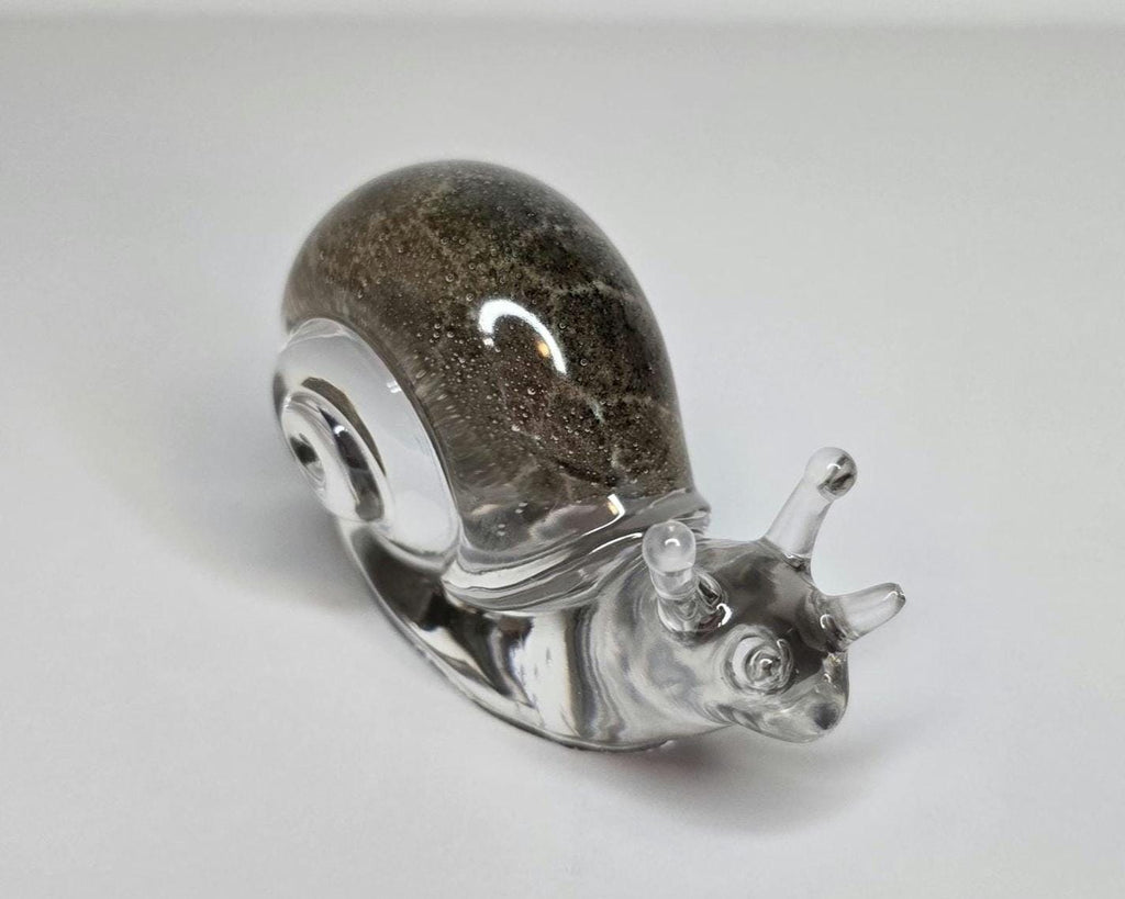 Petoskey Stone Snail Figurine, Resin Snail Sculpture, Great Lakes Rocks Gift, Gift for Rock Hunters, Gift for Anail Lover