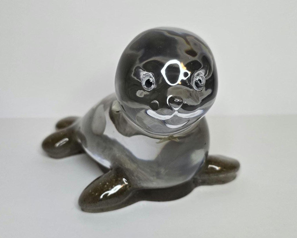 Petoskey Stone Seal Figurine, Charlevoix Stone Sculpture, Great Lakes Rocks Gift, Gift for Rock Hunter, Gift for Seal Lover