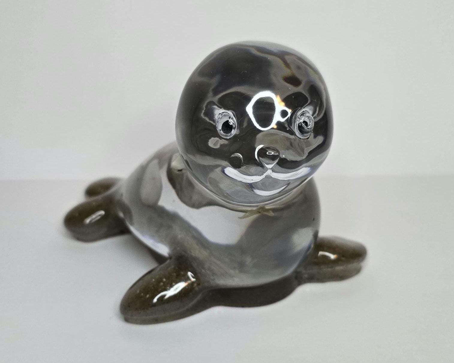 Petoskey Stone Seal Figurine, Charlevoix Stone Sculpture, Great Lakes Rocks Gift, Gift for Rock Hunter, Gift for Seal Lover