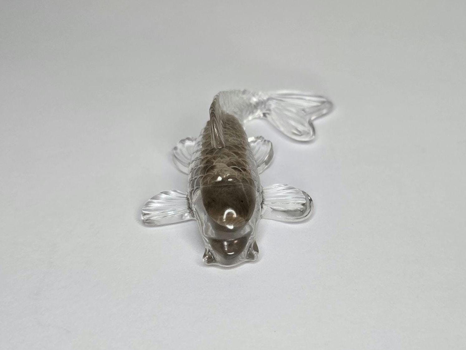 Petoskey Stone Fish Figurine, Stone Fish Sculpture, Great Lakes Rocks Gift, Gift for Rock Hunter, Gift for Fish Lover
