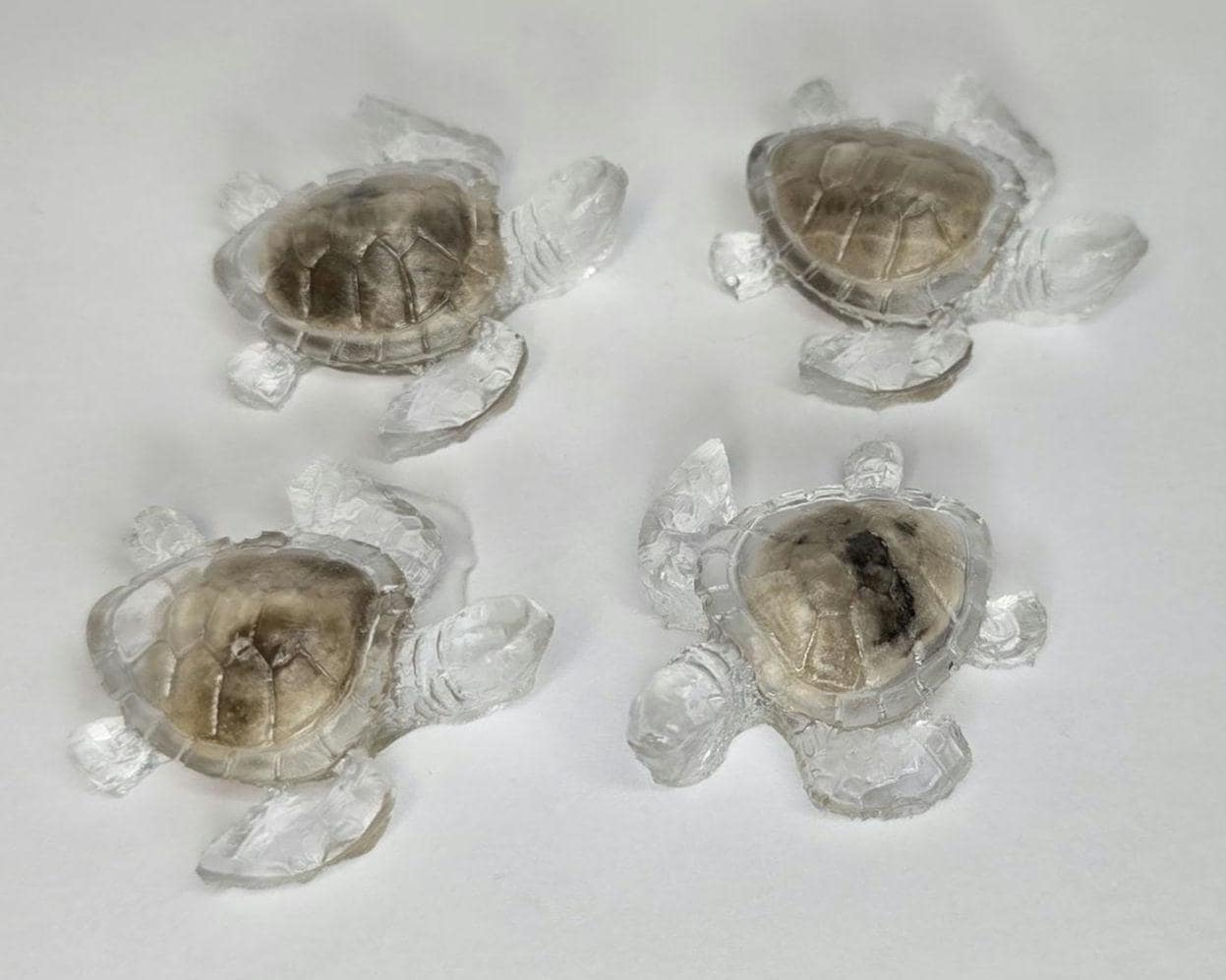 Minin Petoskey Stone Turtle Figurines, Tiny Sea Turtle Rock Sculptures, Great Lakes Rocks Gift, Gifts for Rock Hunter, Gift for Turtle Lover