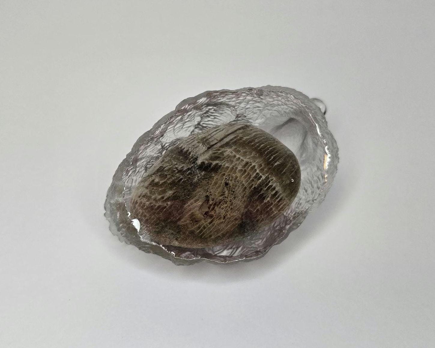 Petoskey Stone Duck Figurine, Resin Duck Figurine, Great Lakes Rocks Gift, Gift for Rock Hunter, Gift for Duck Lover