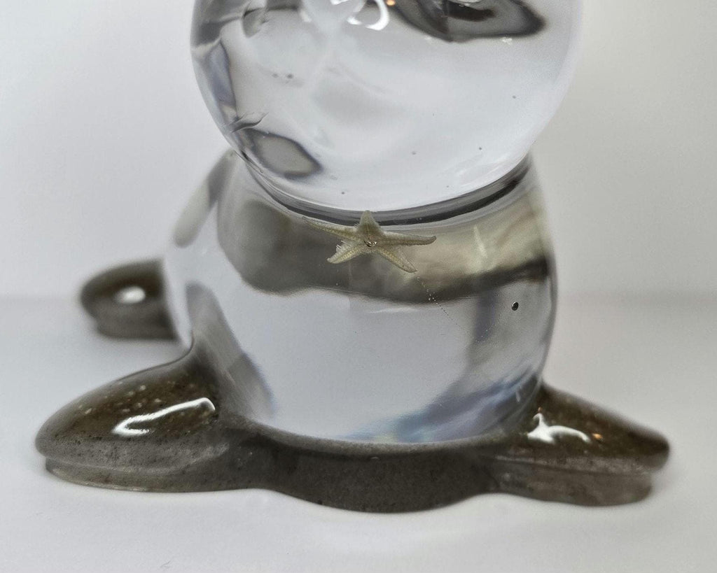 Petoskey Stone Seal Figurine, Charlevoix Stone Sculpture, Great Lakes Rocks Gift, Gift for Rock Hunter, Gift for Seal Lover