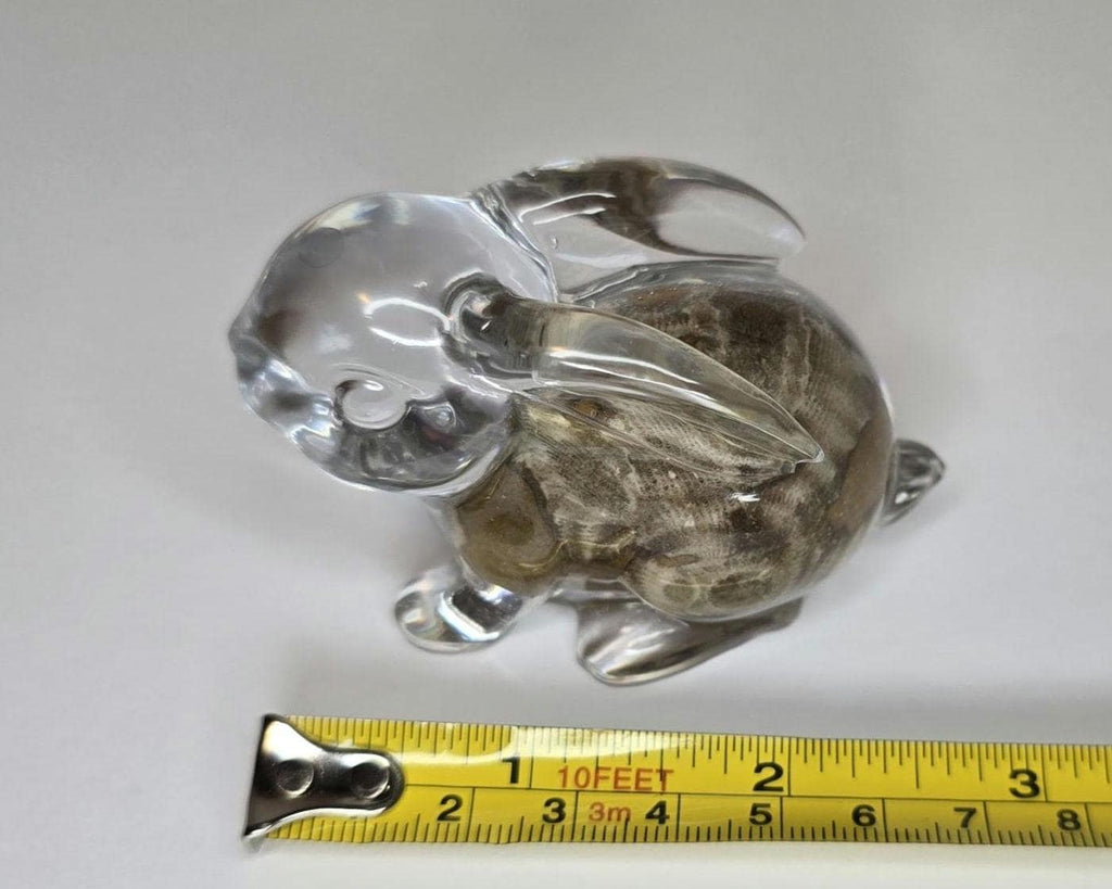Petoskey Stone Bunny Figurine, Resin Rabbit Sculpture, Great Lakes Rocks Gift, Gift for Rock Hunter, Gift for Bunny Lover