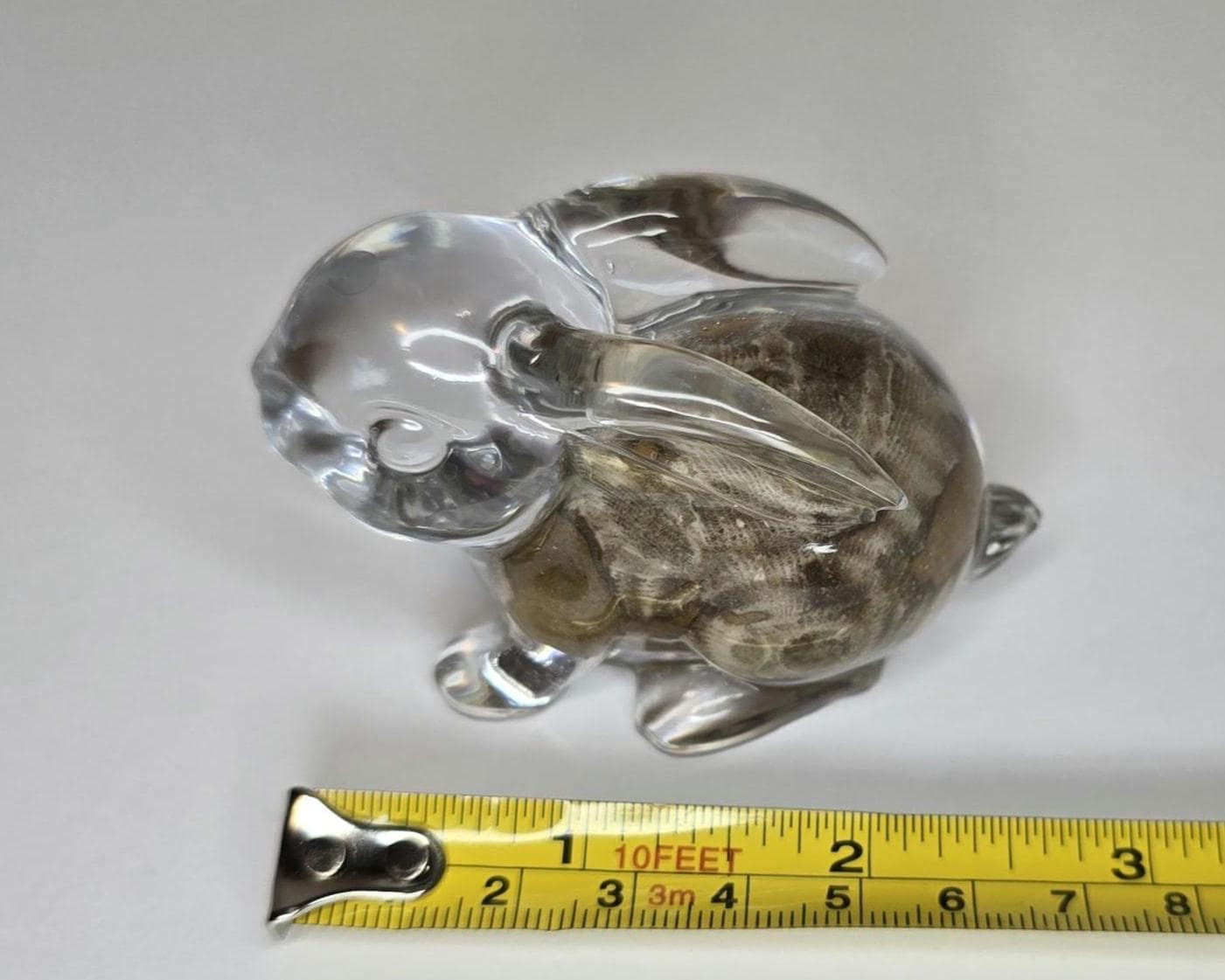 Petoskey Stone Bunny Figurine, Resin Rabbit Sculpture, Great Lakes Rocks Gift, Gift for Rock Hunter, Gift for Bunny Lover