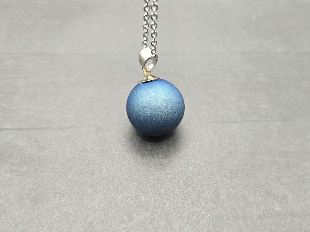 Sapphire Necklace Geode Necklace Druzy Necklace Blue Agate Diamond Crystal Gemstone Quartz Gift for Women Girlfriend Wife 18 Stainless Steel