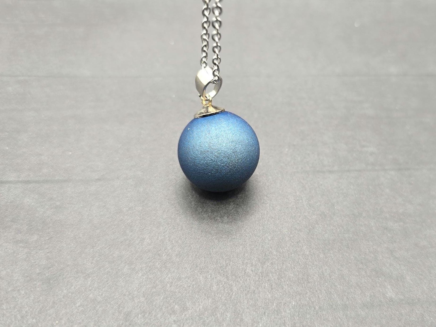 Sapphire Necklace Geode Necklace Druzy Necklace Blue Agate Diamond Crystal Gemstone Quartz Gift for Women Girlfriend Wife 18 Stainless Steel