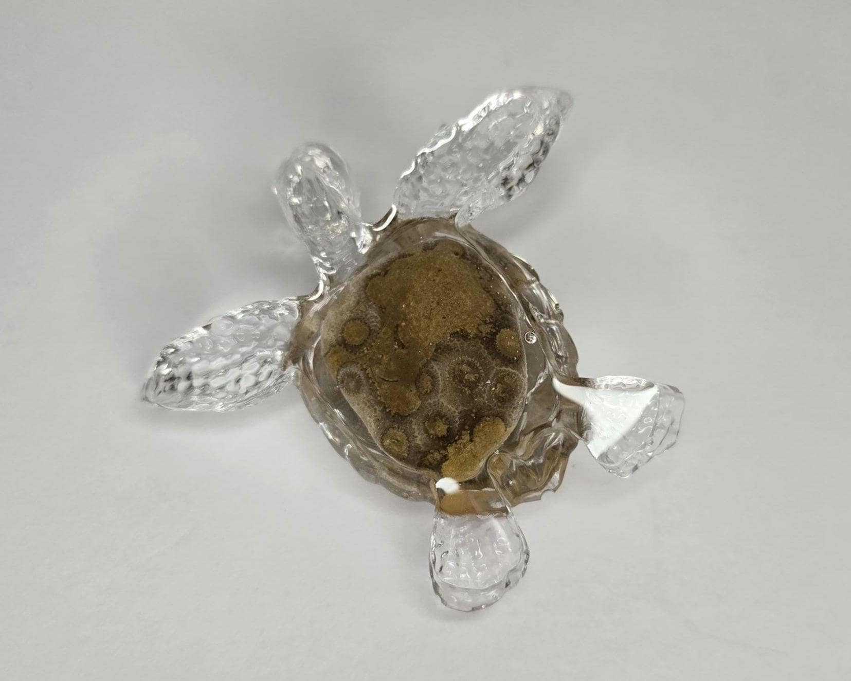 Petoskey Stone Turtle Figurine, Sea Turtle Rock Sculpture, Great Lakes Rocks Gift, Gifts for Rock Hunter, Gift for Turtle Lover