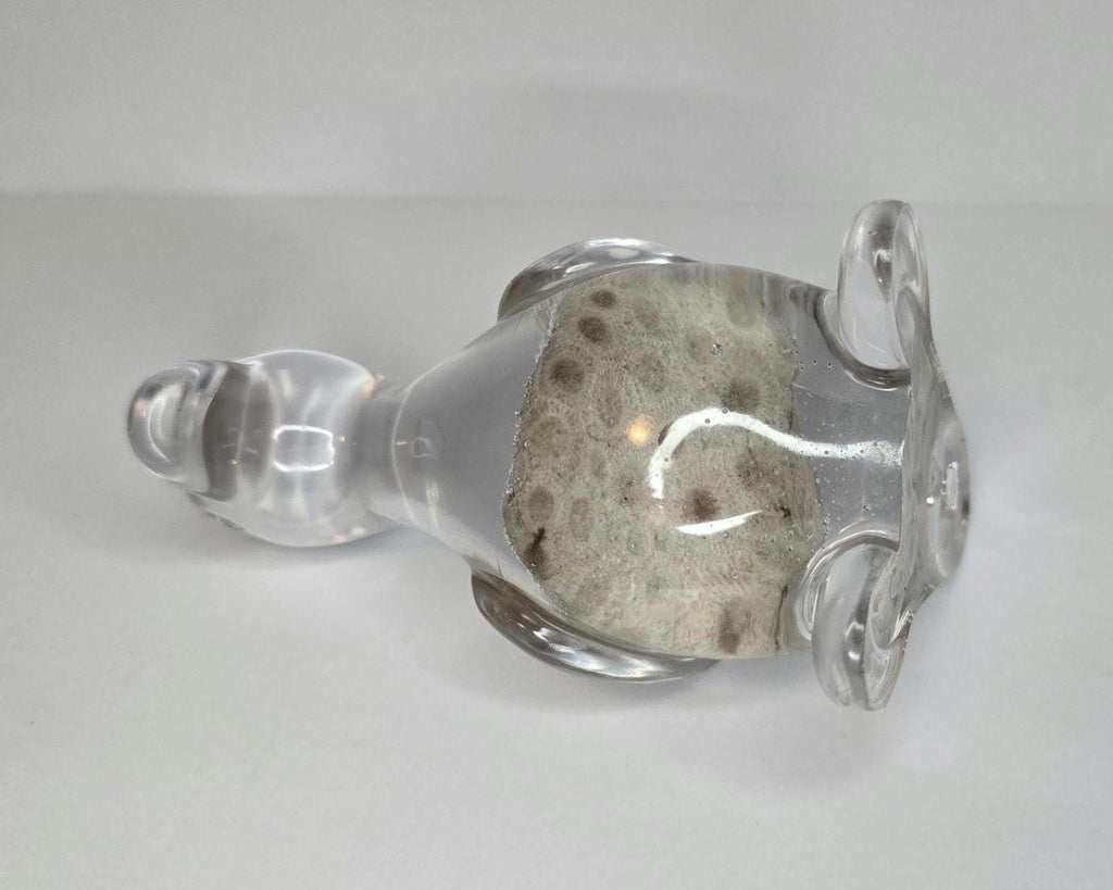 Petoskey Stone Duck Figurine, Resin Duck Figurine, Great Lakes Rocks Gift, Gift for Rock Hunter, Gift for Duck Lover