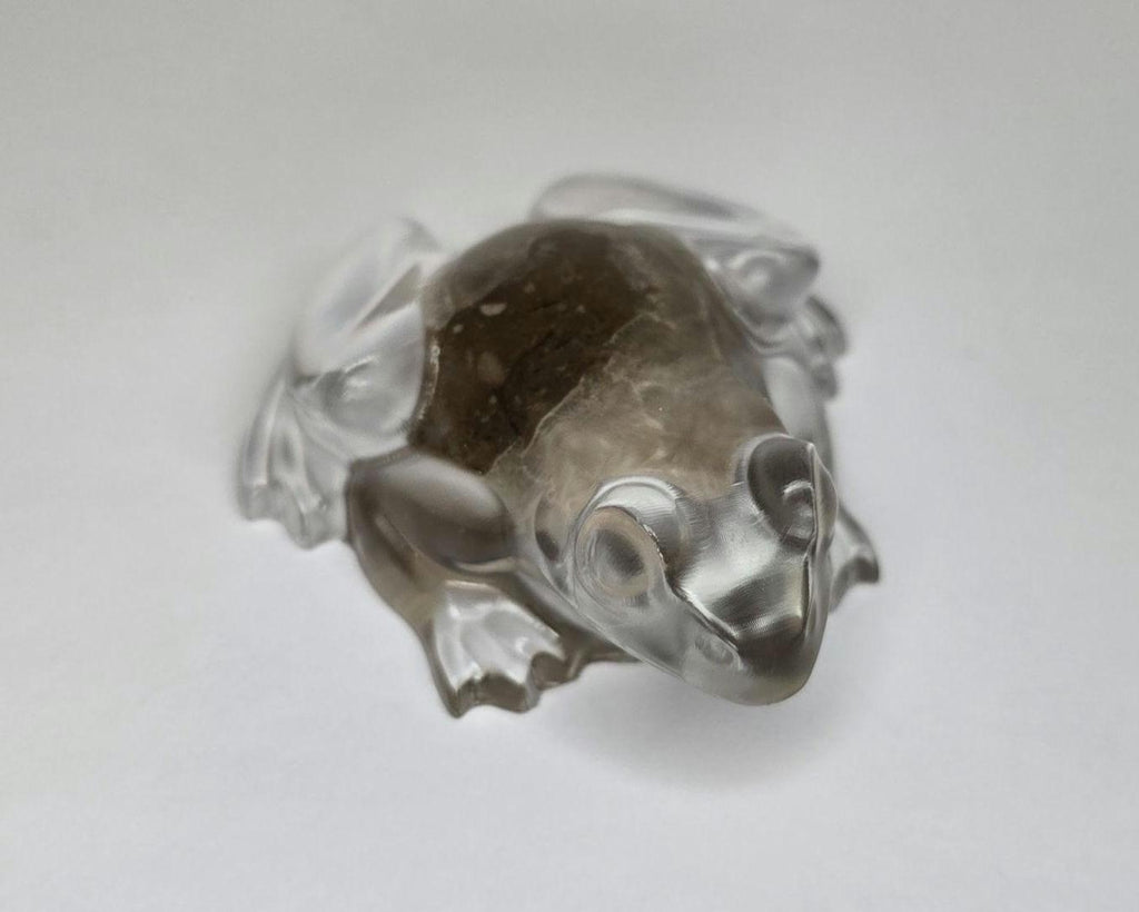 Petoskey Stone Frog Figurine, Resin Frog Sculpture, Great Lakes Rocks Gift, Gift for Rock Hunter, Gift for Frog Lovers