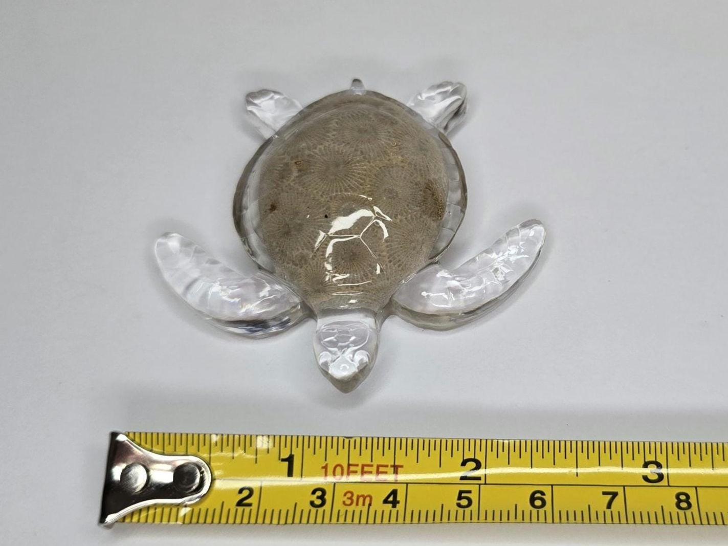Petoskey Stone Turtle Figurine, Sea Turtle Rock Sculpture, Great Lakes Rocks Gift, Gifts for Rock Hunter, Gift for Turtle Lover