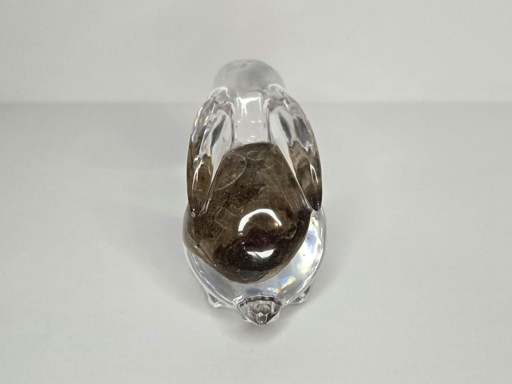 Petoskey Stone Bunny Figurine, Resin Rabbit Sculpture, Great Lakes Rocks Gift, Gift for Rock Hunter, Gift for Bunny Lover
