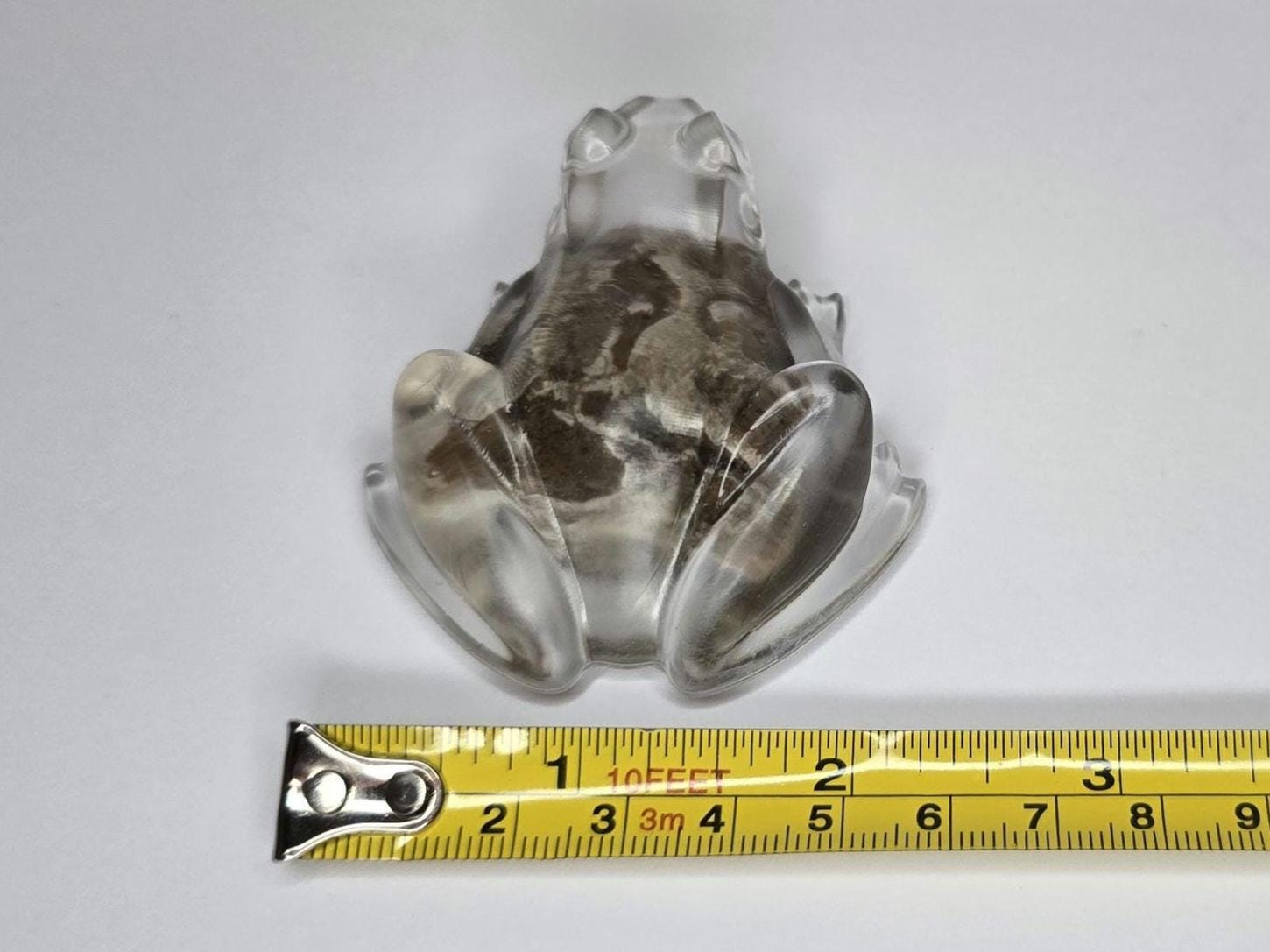 Petoskey Stone Frog Figurine, Resin Frog Sculpture, Great Lakes Rocks Gift, Gift for Rock Hunter, Gift for Frog Lovers