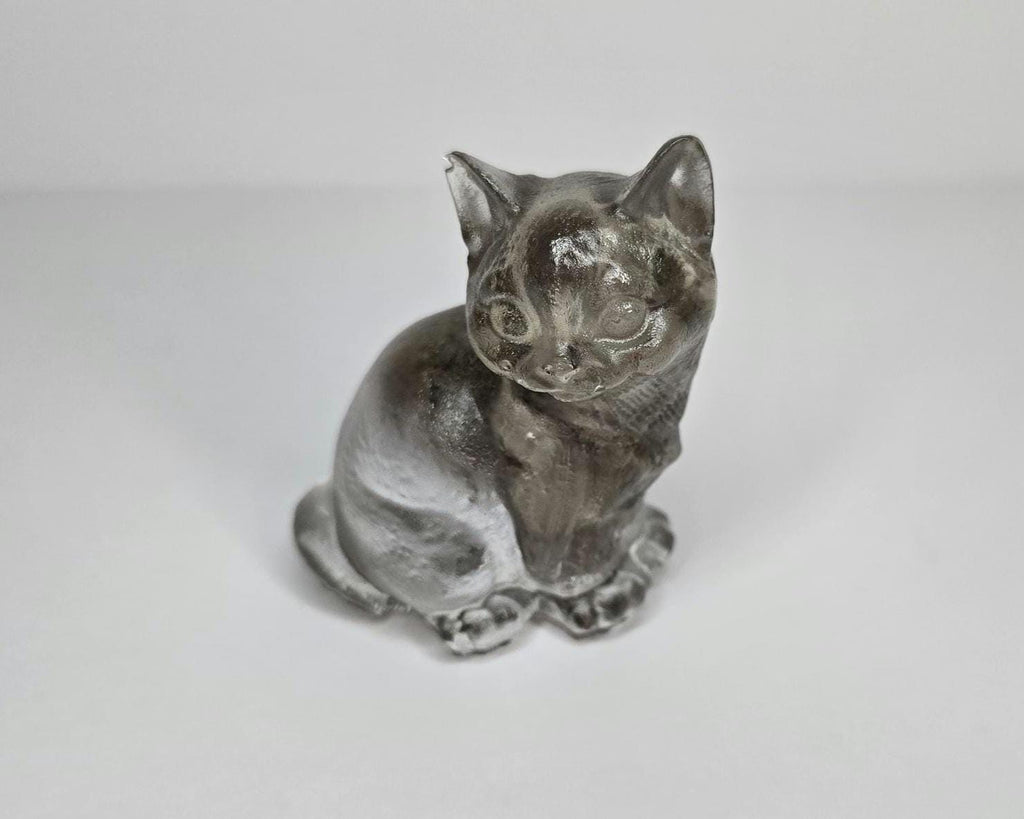 Petoskey Stone Cat Figurine, Crystal Clear Cat Sculpture, Great Lakes Rocks Gift, Gift for Rock Hunter, Gift for Cat Lover