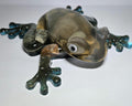Huge Petoskey Stone Frog Figurine, Giant Resin Frog, Large Great Lakes Rocks Gift