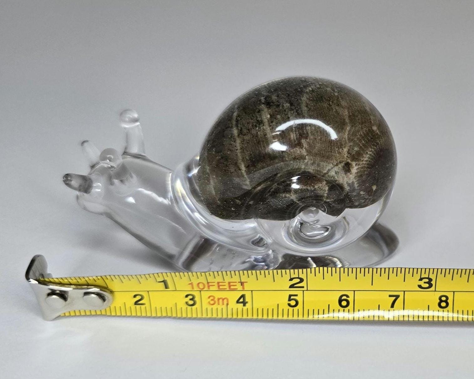 Petoskey Stone Snail Figurine, Resin Snail Sculpture, Great Lakes Rocks Gift, Gift for Rock Hunters, Gift for Anail Lover