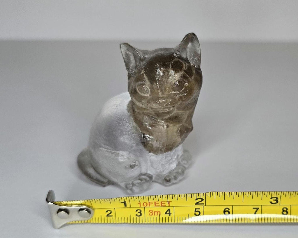 Petoskey Stone Cat Figurine, Crystal Clear Cat Sculpture, Great Lakes Rocks Gift, Gift for Rock Hunter, Gift for Cat Lover