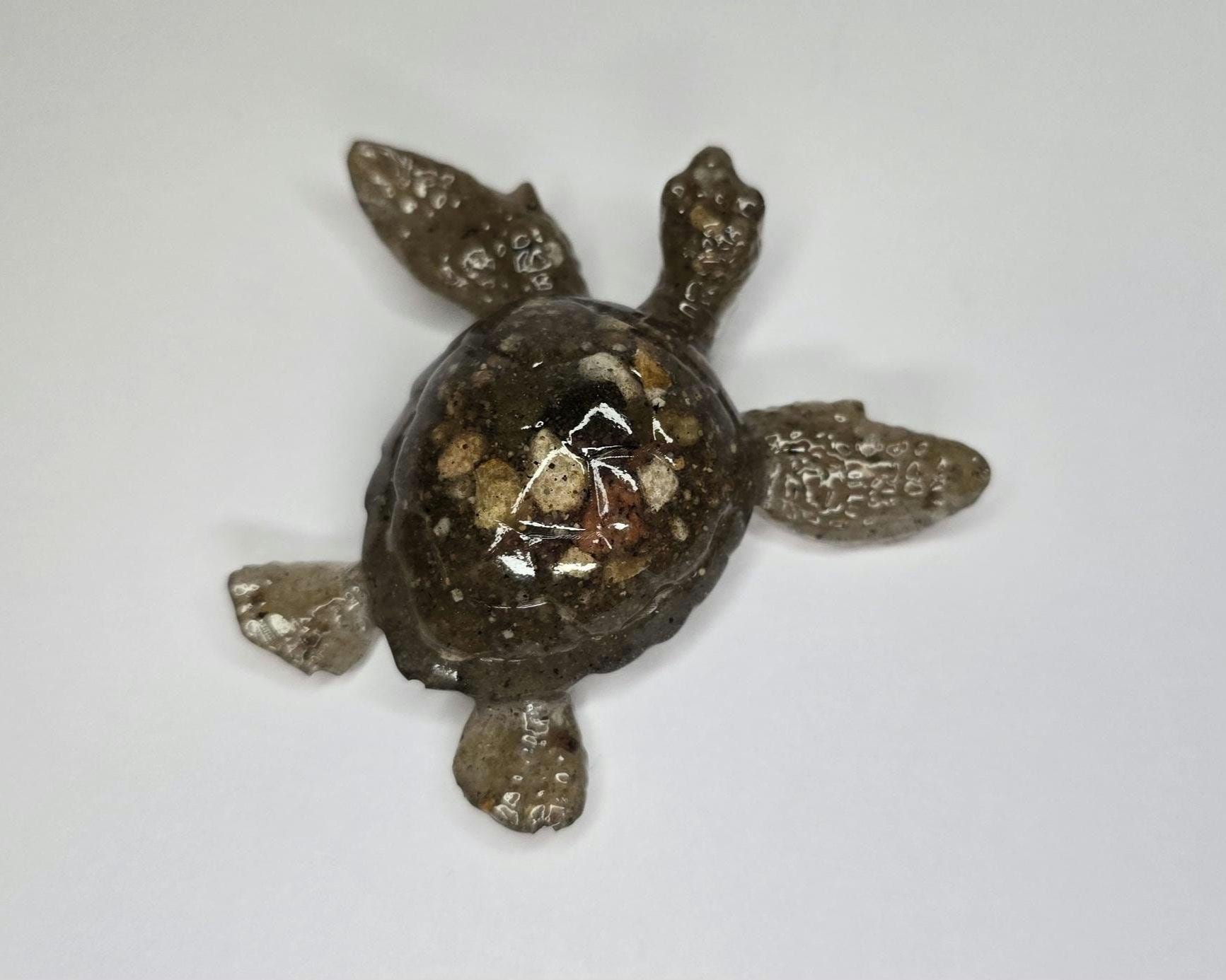 Beach Turtle Figurine, Sea Turtle Rock Sculpture, Great Lakes Rocks Gift, Gifts for Rock Hunter, Gift for Turtle Lover