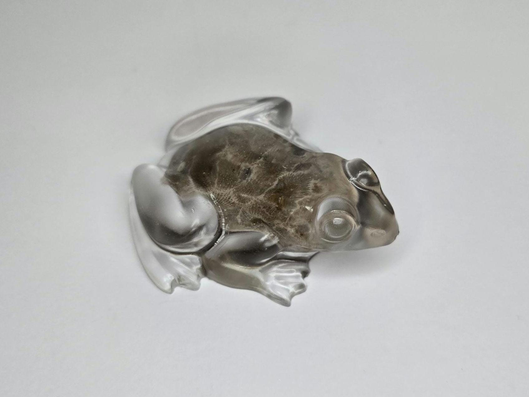 Petoskey Stone Frog Figurine, Resin Frog Sculpture, Great Lakes Rocks Gift, Gift for Rock Hunter, Gift for Frog Lovers