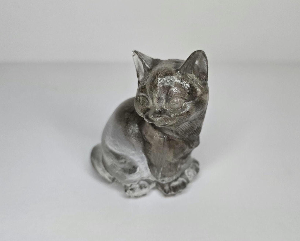 Petoskey Stone Cat Figurine, Crystal Clear Cat Sculpture, Great Lakes Rocks Gift, Gift for Rock Hunter, Gift for Cat Lover