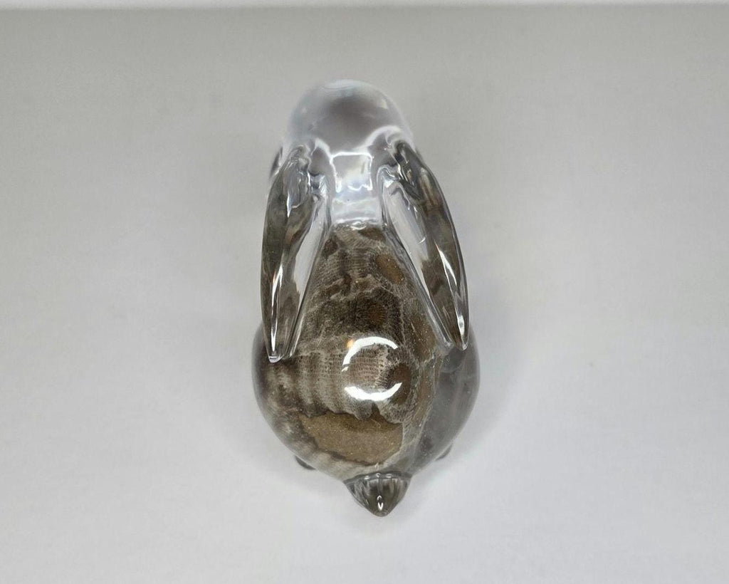Petoskey Stone Bunny Figurine, Resin Rabbit Sculpture, Great Lakes Rocks Gift, Gift for Rock Hunter, Gift for Bunny Lover