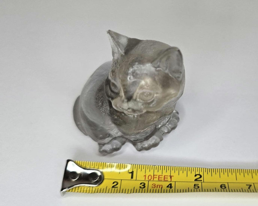 Petoskey Stone Cat Figurine, Crystal Clear Cat Sculpture, Great Lakes Rocks Gift, Gift for Rock Hunter, Gift for Cat Lover