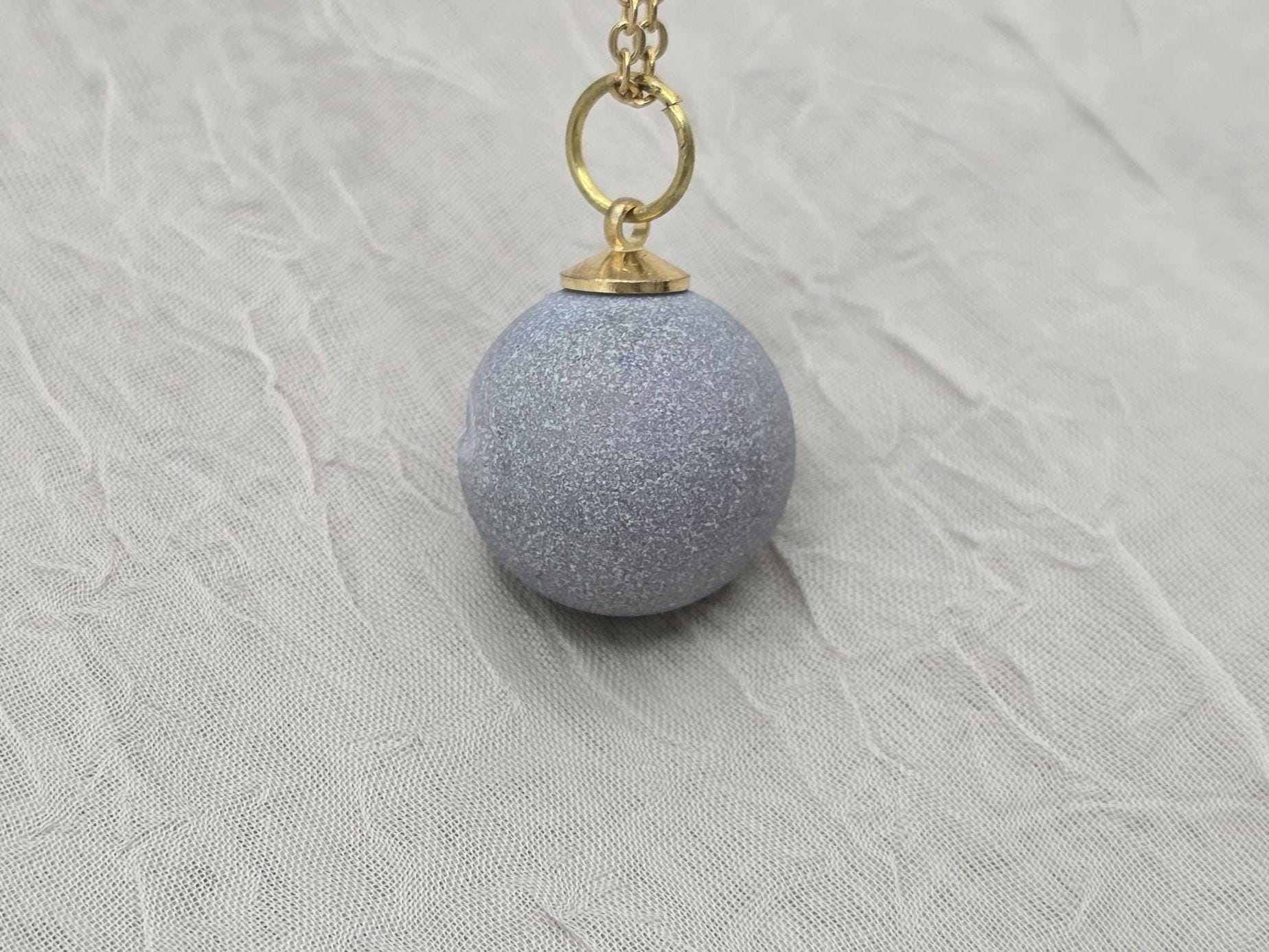 Gray Necklace Geode Necklace Druzy Necklace Grey Agate Diamond Crystal Natural Gemstone Quartz Gift for Women Girlfriend Wife Stone 20" Gold
